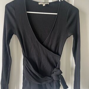 Black Wrap Top